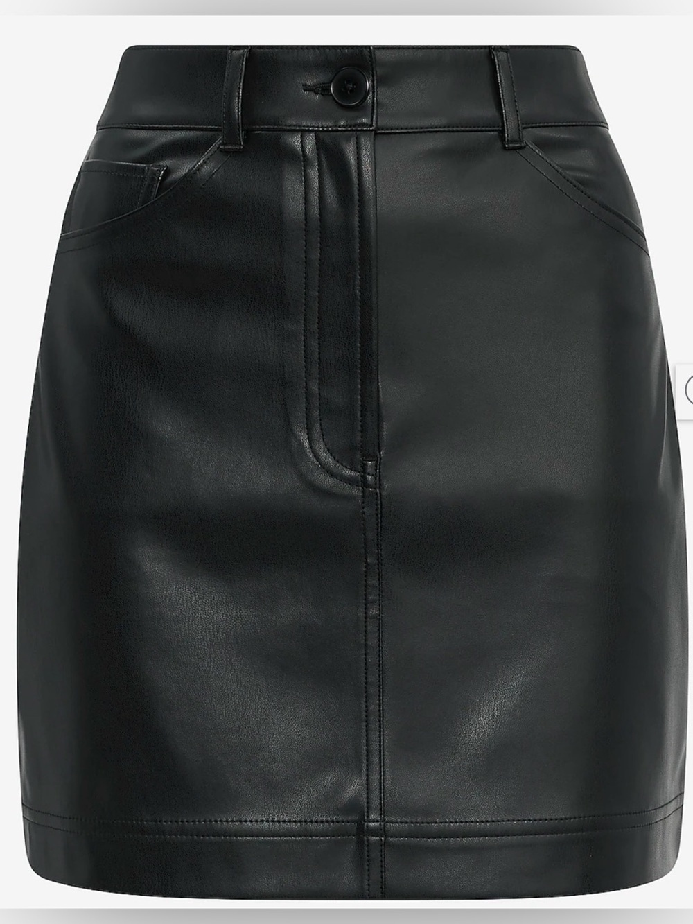 Express Black Faux Leather Mini Skirt